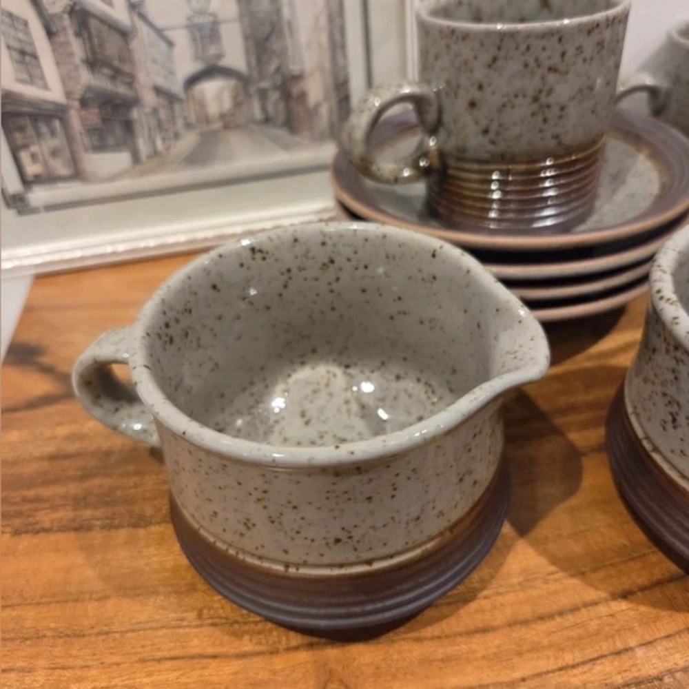Speckled Ceramic Creamer with Handle